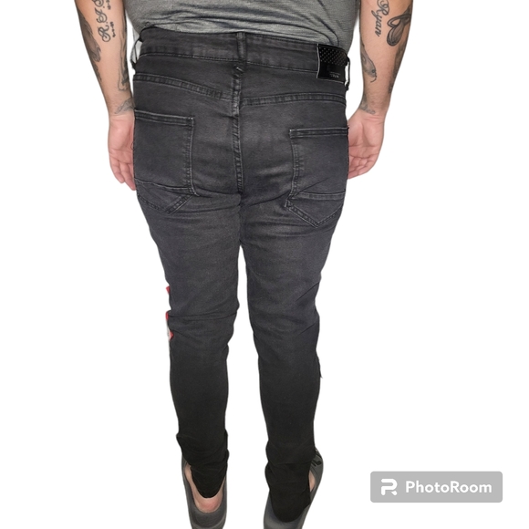TR Premium Men's Skinny Ripped Jeans - Picture 8 of 16